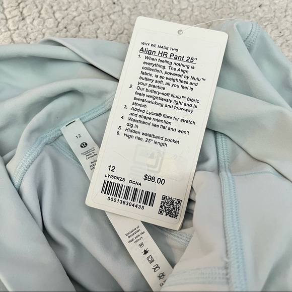 Lululemon Align High-Rise HR Pant 25" Ocean Air 12 - Picture 4 of 4